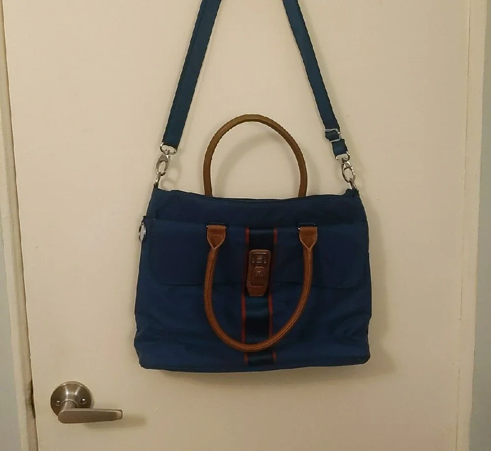 HEDGREN Navy Blue Zipup Tote - Picture 2 of 5